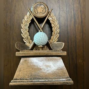 Bronze Golf Trophy Decor